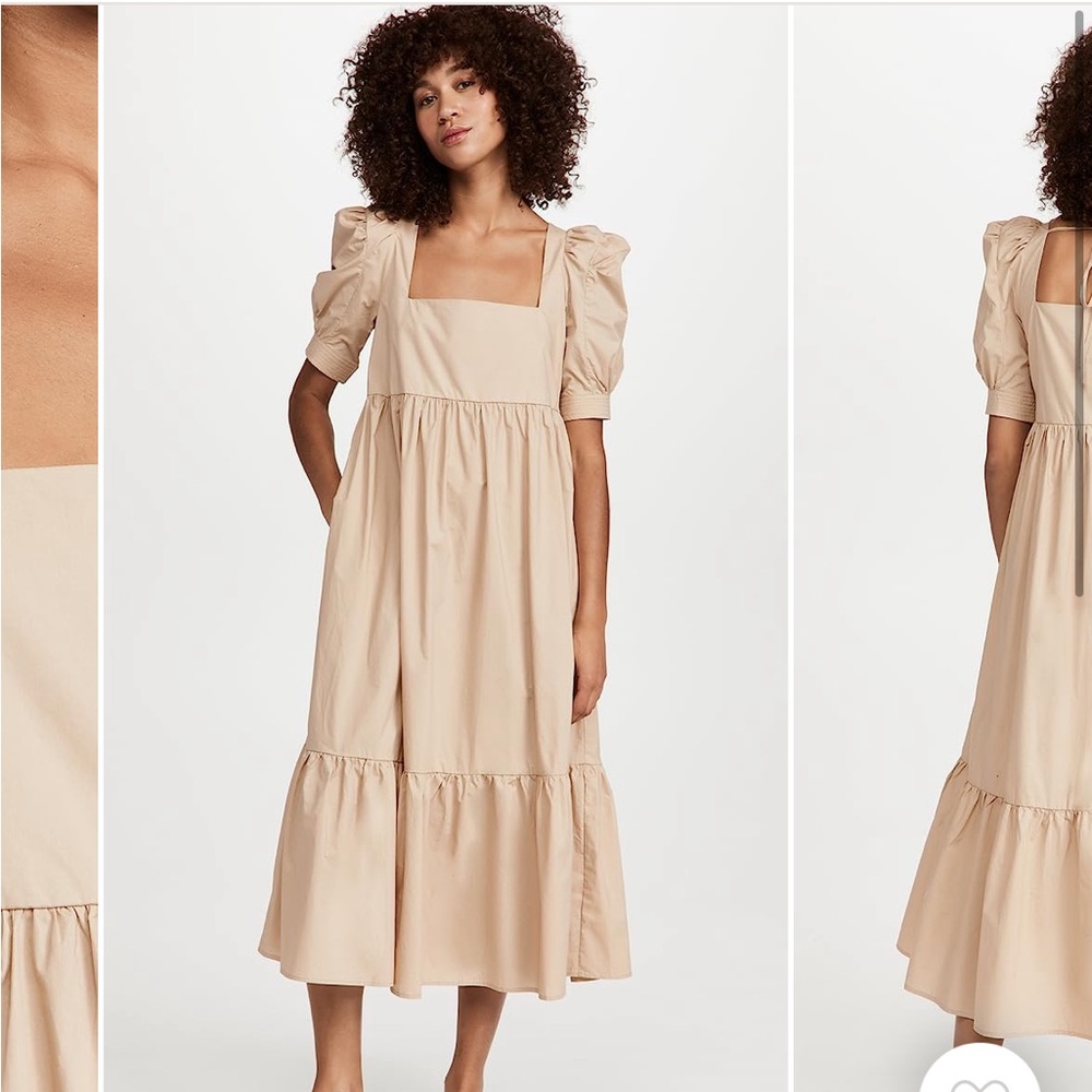 En Saison Square Neck Midi Dress